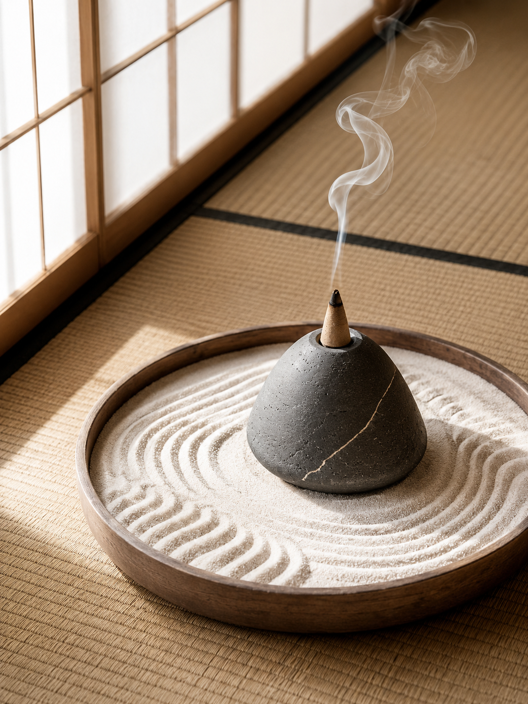 Japanese Garden Karesansui Cone Incense Holder