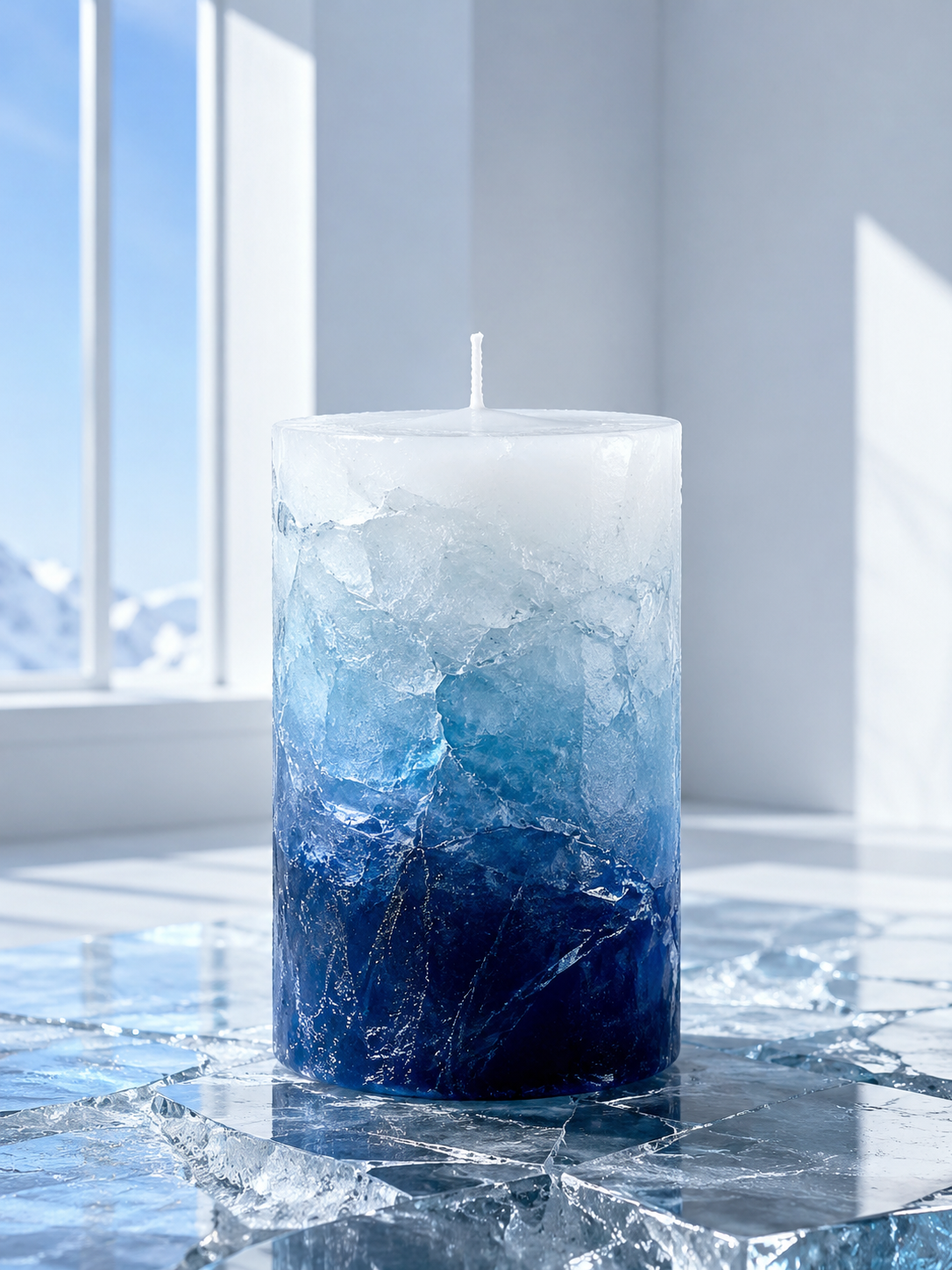 Polar Glacier Layered Ice Candle